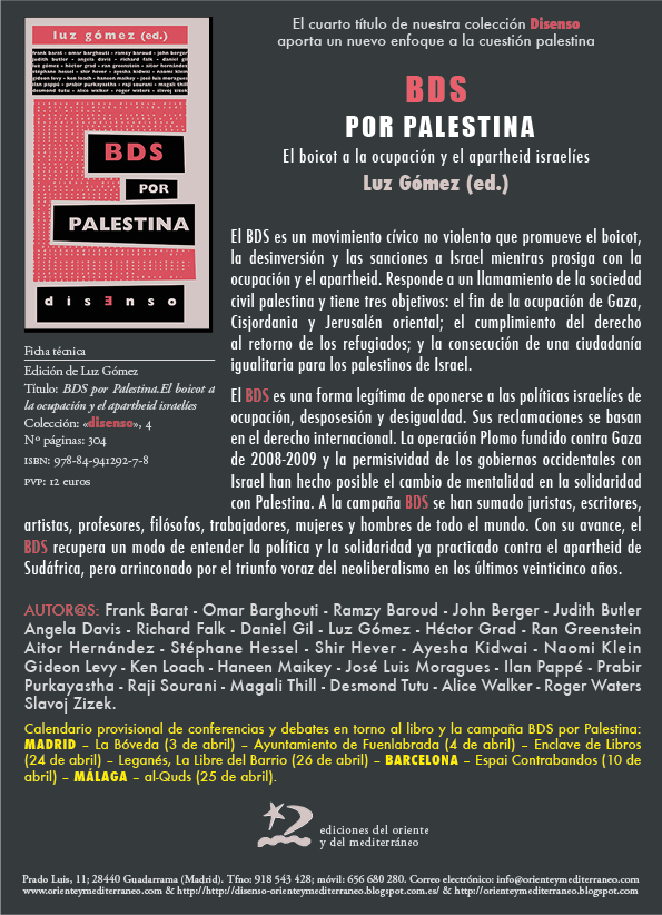 Libro: BDS por Palestina. El boicot a la ocupación y el apartheid israelíes