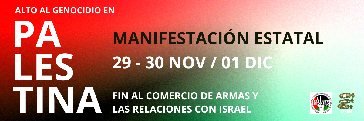MANIFESTACIONES ESTATALES POR PALESTINA de  29, 30 de noviembre y 1 de diciembre