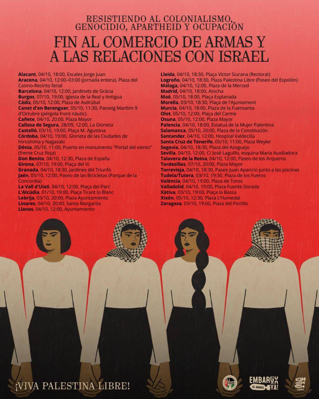 Movilización estatal por Palestina de 4 y 5 de octubre