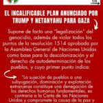 Comunicado ante el Plan de Trump para Gaza