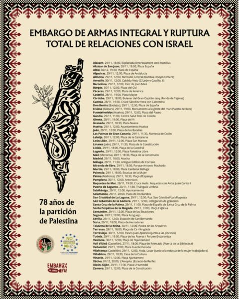 Manifestaciones RESCOP por ciudades noviembre 2025