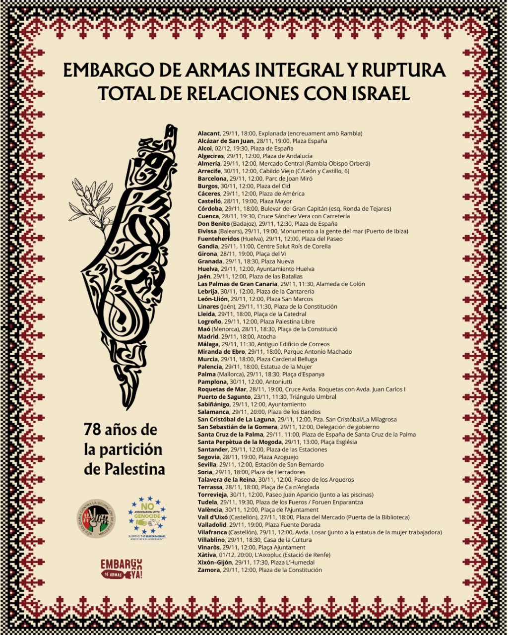 Manifiesto unitario de RESCOP para las movilizaciones de 29-30 noviembre de 2025