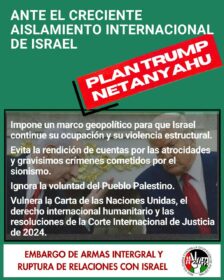 Denuncia del Plan Trump Netanyahu